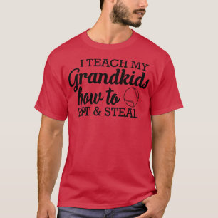 Honkbal softbal oma Ik leer mijn grote kinder ho T-shirt