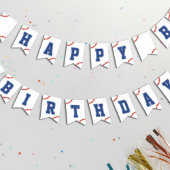 Honkbal Softbal Pinstripe Gelukkig Verjaardagsfees Vlaggetjes