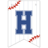 Honkbal Softbal Pinstripe Gelukkig Verjaardagsfees Vlaggetjes (Tweede vlag)