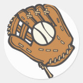 Honkbal/softbal Ronde Sticker (Voorkant)