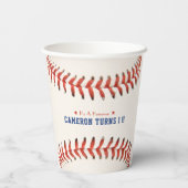 Honkbal Softbal Sport 1e Verjaardagsfeest Papieren Bekers (Achterkant)