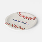 Honkbal Softbal Sport 1e Verjaardagsfeest Papieren Bordje (Gekanteld)