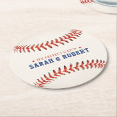 Honkbal Softbal Sport De Perfecte Vangst Bruiloft Ronde Kartonnen Onderzetter (Gebogen)