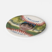 Honkbal Softbal Sport Foto Happy Birthday Party Papieren Bordje (Gekanteld)