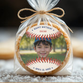Honkbal Softbal Sport Foto Happy Birthday Party Ronde Sticker