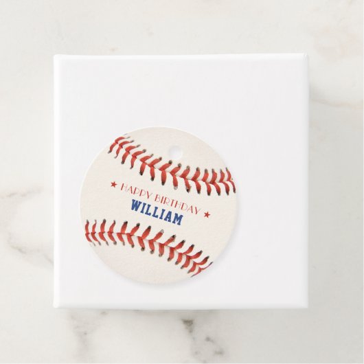 Honkbal Softbal Sport Gelukkig Verjaardagsfeest Bedankjes Labels (In situ)