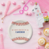 Honkbal Softbal Sport Gelukkig Verjaardagsfeest Papieren Bordje (Feest)