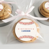 Honkbal Softbal Sport Gelukkig Verjaardagsfeest Ronde Sticker