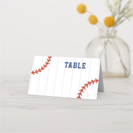 Honkbal Softbal Sport Hart Pinstripe Bruiloft Plaatskaartje