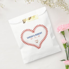 Honkbal Softbal Sport Hart Stitches Bruiloft Bedankzakje