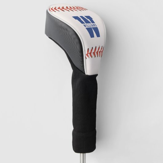Honkbal Softbal Sport Naam Initiaal Monogram Golfheadcover (Schuin)