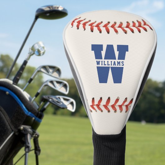 Honkbal Softbal Sport Naam Initiaal Monogram Golfheadcover