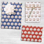 Honkbal Softbal Sport Patroon Rood Wit & Blauw Inpakpapier Vel<br><div class="desc">Baseball / softball patroon inpakpapier vellen in rood wit en blauw. Geweldig sport thema cadeau wrapping papier.</div>