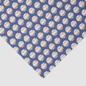 Honkbal Softbal Sport Patroon Rood Wit & Blauw Tissuepapier (Detail)