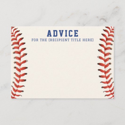 Honkbal Softbal Sportadvies Informatiekaartje (Voorkant)