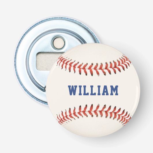 Honkbal Softbal Sportnaam Button Flesopener (Voorkant)
