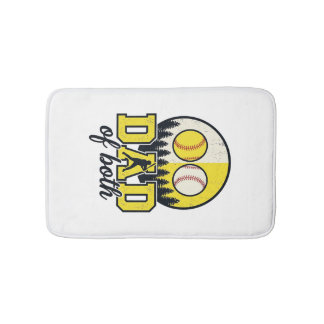 Honkbal Softbal Vader van Beide Vintage Vector Ont Badmat