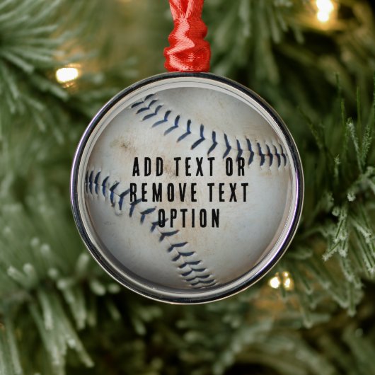 Honkbal Softball Kerstmis Metalen Ornament (Boom)