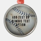 Honkbal Softball Kerstmis Metalen Ornament (Voorkant)