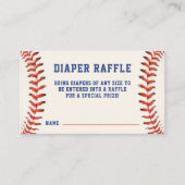 Honkbal Softball Luier Raffle Baby shower Informatiekaartje (Voorkant)