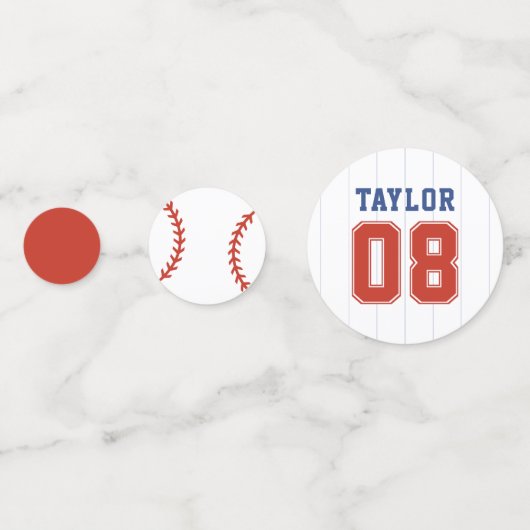 Honkbal Softball Sport Pinstripe Verjaardagsfeest Confetti (Voorkanten)