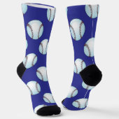 Honkbal Sokken in Team kleuren blauw (Gebogen)