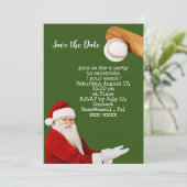 Honkbal sparen de datum van Kerstmis Kaart (Staand voorkant)