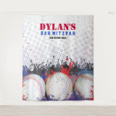 HONKBAL Spatader Bar Mitswa Foto gelegenheid Achte Wandkleed (Voorkant)