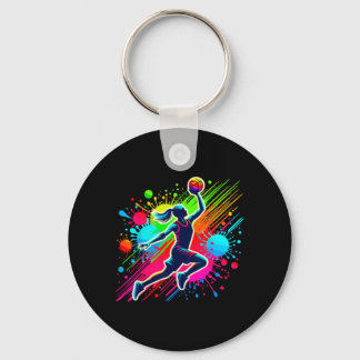 Honkbal speelster meisje sleutelhanger