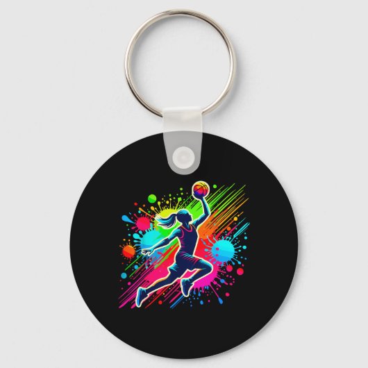 Honkbal speelster meisje sleutelhanger (Voorkant)
