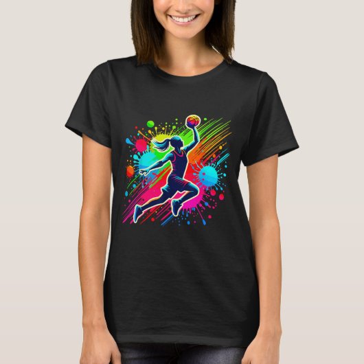 Honkbal speelster meisje t-shirt (Voorkant)