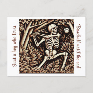 Honkbal spel in het hart van het bos briefkaart