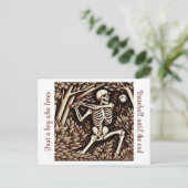 Honkbal spel in het hart van het bos briefkaart (Staand voorkant)