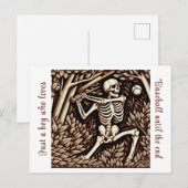 Honkbal spel in het hart van het bos briefkaart (Voorkant / Achterkant)