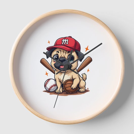 Honkbal Speler Coach Pug Hondenliefhebber Pug Mam (Voorkant)