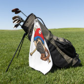 Honkbal Speler Coach Pug Hondenliefhebber Pug Mam Golfhanddoek (Groen)