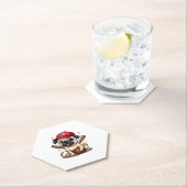 Honkbal Speler Coach Pug Hondenliefhebber Pug Mam Kartonnen Onderzetters (Insitu)