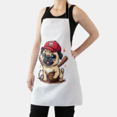 Honkbal Speler Coach Pug Hondenliefhebber Pug Mam Schort (Insitu)