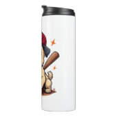 Honkbal Speler Coach Pug Hondenliefhebber Pug Mam Thermosbeker (Geroteerd rechts)