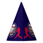 Honkbal speler thema verjaardag feesthoedjes (Achterkant)