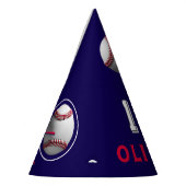 Honkbal speler thema verjaardag feesthoedjes (Links)