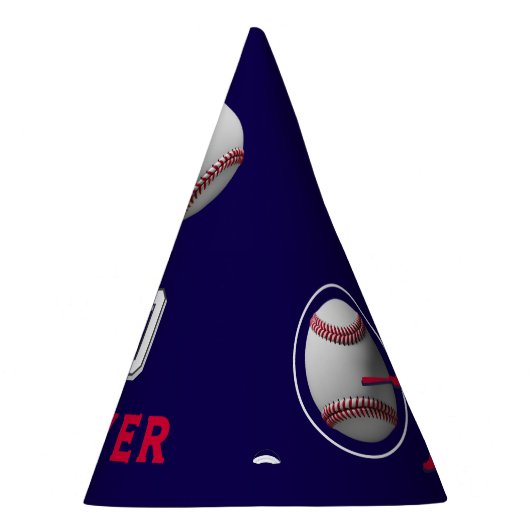 Honkbal speler thema verjaardag feesthoedjes (Rechts)