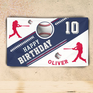 Honkbal Speler Thema Verjaardagsfeestje Spandoek