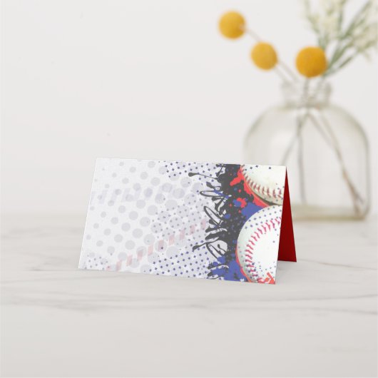 HONKBAL SPLATTER Bar Mitswa Zittende Kaart Plaatskaartje (Achterkant)