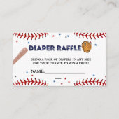 Honkbal sport baby Luier Raffle Verzoek Kaart (Voorkant)