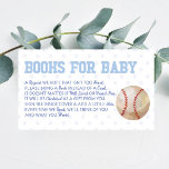 Honkbal Sport Baby shower boeken voor Baby Kaart<br><div class="desc">Dit is een Blue Baseball Sports thema baby shower boeken voor Baby kaart. Baby's eerste bibliotheek 1e boeken ticket,  baby shower voor jongen</div>