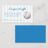 Honkbal Sport Baby shower Luier Raffle Ticket Informatiekaartje (Voorkant / Achterkant)