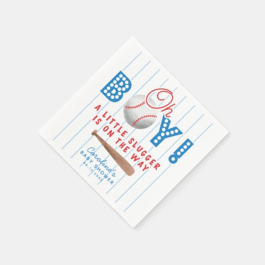 Honkbal Sport Baby shower Oh Baby Servet (Hoek)