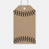  honkbal sport Baby shower rustieke kraft Cadeaulabel (Achterkant)