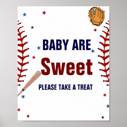 Honkbal Sport baby zijn lief baby shower gunst Poster (Voorkant)